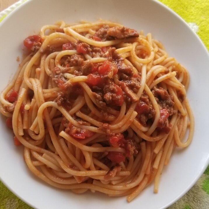 牛ひき肉とトマトのミートソースパスタ レシピ 作り方 By ゆかんち 楽天レシピ 牛ひき肉とトマトのミートソースパスタ レシピ 作り方 By ゆかんち 楽天レシピ